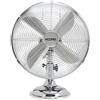 HOOMEI Ventilatore da Tavolo in Metallo Cromato 35W Rotazione Automatica 30CM HM-8260