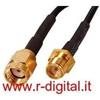 r2digital Aglow.it Cavo Prolunga SMA 10mt M/F, RP-SMA MASCHIO FEMMINA PER ANTENNE WIRELESS