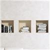 Ambiance Sticker Adesivi 3D | Adesivo murale adesivo da parete effetto 3D libri in bianco e nero - Adesivi da parete per cameretta adulti - Adesivi murali 3D - Decorazione da parete Trompe l'occhio - 40x120cm