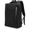 Waytex Zaino portatile da 15 impermeabile con porta di ricarica USB, multitasche, colore: Nero