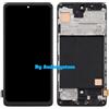 SAMSUNG DISPLAY +TOUCH SCREEN + FRAME SAMSUNG GALAXY A51 SM-A515 SCHERMO VETRO NERO