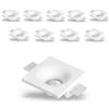 Zika Store 10 PEZZI Portafaretto da Incasso in Gesso Ceramico Conico per faretti GU10 MR16