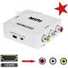 MINI CONVERTITORE ADATTATORE DA HDMI A RCA VIDEO AUDIO 1080P TV RICARICA USB