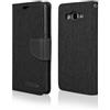 NO BRAND Cover per Samsung Galaxy J5 J500 fancy side open custodia cellulare pelle black