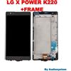 LG DISPLAY +TOUCH SCREEN +FRAME per LG X POWER K220 K220N SCHERMO NERO VETRO TELAIO