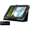 ACER COVER CUSTODIA IN PELLE PER TABLET 7" ACER ICONIA B1 A71 + PENNINO STAND NERO