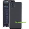 SAMSUNG COVER SCOCCA POSTERIORE SAMSUNG GALAXY A12 SM-A125 A127+VETRO FOTOCAMERA NERO