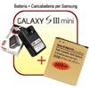SAMSUNG CARICA BATTERIE+PILA ORO 2430MAH per SAMSUNG GALAXY S3 MINI GT I8190 USB 220V