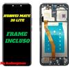 HUAWEI DISPLAY +TOUCH SCREEN FRAME PER HUAWEI MATE 20 LITE SNE-LX1 AL00 SCHERMO NERO
