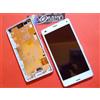 SONY DISPLAY+ TOUCH SCREEN +FRAME COVER per SONY XPERIA Z3 MINI COMPACT D5803 BIANCO