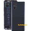 SAMSUNG COVER BACK VETRO POSTERIORE PER SAMSUNG GALAXY A51 5G SM-A516 +BIADESIVO NERO