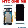 HTC DISPLAY +TOUCH SCREEN LCD VETRO+ COVER per HTC ONE M8 CORNICE NERO FRAME