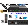 ANFEL RICEVITORE DECODER DIGITALE TERRESTRE DVB-T2 HD H265 HEVC 10 BIT CON AUDIO AC3