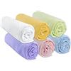 Easy dort Set di 6 lenzuola 40 x 80 / 40 x 90 cm, culla, culla, culla | 100% cotone, multicolore | estensibile traspirante | sonno sano, marchio Easy Dort, certificato Oeko-Tex | Prodotto in Europa