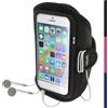 igadgitz Nero Fascia da Braccio Armband per Apple iPhone 6 & 6S 4.7" Sport Corsa Jogging