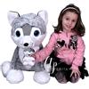 Animal &Co Pts Siberian Husky Cane Peluche 60cm con Baby Seduto Grande Soft Plush Size XXL