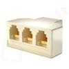 Aglow.it Splitter Telefono F/F x3 RJ11 6P4C, DOPPIATORE TELEFONICO PRESA 3 RJ11, SDOPPIAT