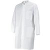 BP 1654-130-21-Ln - Cappotto unisex a maniche lunghe, collo alto, in puro cotone, 205,00 g/m², colore: Bianco