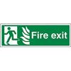Vsafety 14029bj-s NHS Final Fire exit Man Left Sign, paesaggio, 450 mm x 150 mm (confezione da 3)