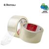 nastro adesivo imballaggio trasparente 6 rotoli 50 x 66 scotch silenzioso per da