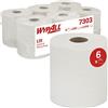 Wypall Panno in Carta per la Pulizia Industriale Wypall L20 7303, a Erogazione Centrale, 2 Veli, Colore Bianco (6 Rotoli X 336 Fogli)