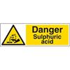 vsafety 6 a076bp-s pericolo Segnale di avvertimento sostanza e chimica Acido Solforico, vinile autoadesivo, paesaggio, 600 mm x 200 mm, colore: nero/giallo