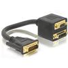 r2digital Adattatore Dvi to Vga + Dvi VDVI, CAVO DOPPIATORE DVI MASCHIO a DVI + VGA FEMMIN