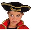 Boland 81906 bambini cappello pirata Joey, One size, Nero, Taglia unica, 10102865