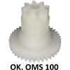 Ingranaggio di ricambio in nylon per motore affettatrice OK. OMS 100