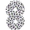 Folat 63918 Palloncino di alluminio Numero Figura 8 Bright Panther Bianco Nero 86 cm - decorazione palloncino di elio per compleanno, anniversario