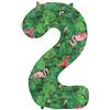 Folat 64152 Palloncino di alluminio Numero Figura 2 Jungle Vibe Verde 86 cm - decorazione palloncino di elio per compleanno, anniversario