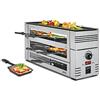 Spring Pizza Raclette 6 - Piastra in alluminio per 6 persone