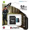 Kingston Aglow.it Kingston SDCG3 Scheda di Memoria microSD, 64 Gb, microSDXC Canvas Go Pl