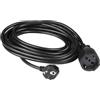 POLY POOL | PP2623.1QB Prolunga Elettrica Nera 250V Cavo Elettrico Estensibile 3 Metri, Spina Elettrica 16A 2P+T Salvaspazio, Presa Elettrica Schuko P40 10A/16A 2P+T Pluristandard (Italiana E Tedesca)