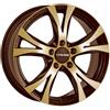 Carmani CA90817H345CBGP Bolt Circle 5.00 x 112.00 offset 45 Hub centraggio 66.60 design 9 competizione, marrone oro polacco