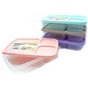 PARENCE.- Scatola per il pranzo con 3 scomparti con coperchio/forno a microonde adattato, lavastoviglie - Scatola da pranzo in plastica - 1,2 L, 21 * 14,5 cm - Colore casuale