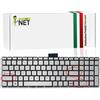 New Net Tastiera compatibile HP Pavilion 15-bs515nl 15-bs517nl Silver Retroilluminata