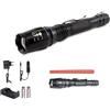 each italy TORCIA 100000 LUMEN TATTICA/MILITARE LED T6 RICARICABILE ZOOM 8668-T6