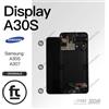 SAMSUNG DISPLAY A30s A307 ORIGINALE SERVICE NERO TOUCH SCREEN SCHERMO