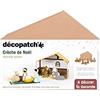 Décopatch NO053C, presepe con personaggi in, 8x25x20 cm, marrone