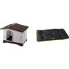 Ferplast DOGVILLA 90 - Cuccia da Esterno, Casetta per Cani in Resina Termoplastica Robusta & Cuscino per cani JOLLY 85, Materassino per cani, Resistente, Tessuto tecnico antigraffio