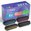 BLACK POINT Set di 4 Cartucce Toner Con Chip per HP 207X 207A W2210X W2210A W2211X W2211A W2212X W2212A W2213X W2213A - Compatibile Con Color Laserjet Pro MFP M283fdw M282nw M283fdn, Laserjet M255dw M255nw