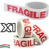 ROTOLI DI NASTRO ADESIVO SILENZIOSO FRAGILE 50 X 66 - SCOTCH IMBALLAGGIO PACCHI