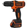 BLACK+DECKER Trapano avvitatore a batteria 10,8 V 1,5Ah litio BLACK&DECKER BDCDD12