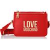 Love Moschino JC4111PP1GLI0, Borsa a Spalla, Donna, Rosso, Taglia unica