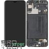 Samsung DISPLAY SAMSUNG A30S SM A307F ORIGINALE SERVICE PACK VETRO TOUCH LCD FRAME NERO