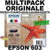 Epson 603 MULTIPACK 4 COLORI CARTUCCE ORIGINALI XP-2100 XP-3100 WF-2830 WF-2870