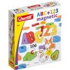 Quercetti ABC 123 Magnetic, Lettere e Numeri Magnetici per Bambini, Calamite Giochi Educativi 4 Anni, per Lavagna Magnetica, Giochi Bambini 4+, Giochi Magnetici per Bambini, Made in Italy