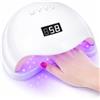 LALILL Lampada UV LED per Unghie 80W - Bianca, Asciuga Smalto - Lampada Unghie per Gel, Semipermanente, Acrilico - 10/30/60/99s Timer, Sensore Infrarossi, Display LCD - Ricostruzione, Manicure