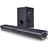 LG Soundbar 2.1 con Woofer SQC1 160W di potenza, Dolby Digital con Subwoofer wir